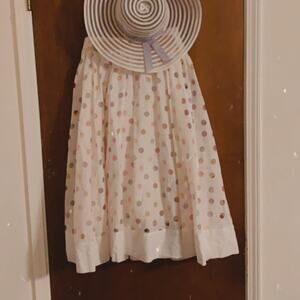 ASOS rainbow skirt cream